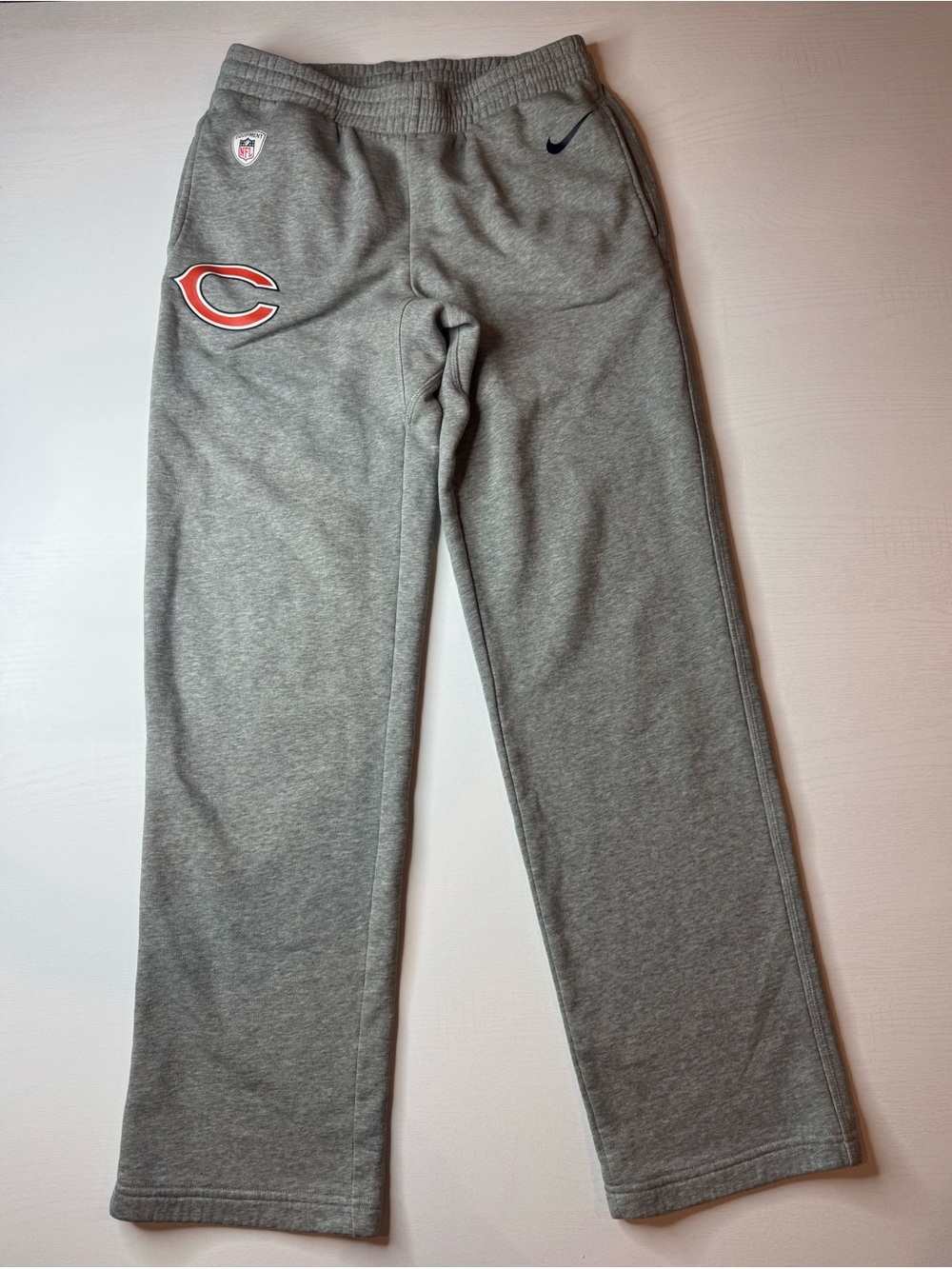 NFL Chicago Bears  Gray Sweatpants with Orange 'C' Patch